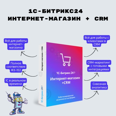 Программа для ЭВМ "1С-Битрикс24". Лицензия Интернет-магазин + CRM (12 мес.) - купить в Нижнеманчарово